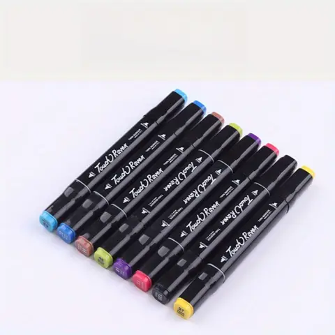 36/80 रंग मार्कर सेट, शीघ्र सूखने वाले मार्कर, दोहरे सिरे वाले, छात्र और वयस्क चित्रों के लिए उपयुक्त 10 best sales फाइब्रोन्स - №5