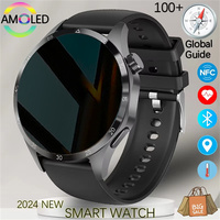 2024 New GT4 Pro GPS Smart Watch AMOLED HD Screen Bluetooth Call For Men Flashlight Heart Rate Rugged Military Woman Smart Watch