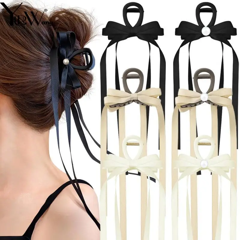 

Лента с бантом для волос для женщин и девочек, элегантный головной убор на затылке, заколка для волос, модные аксессуары для волос, модные заколки для волос, повязки на голову