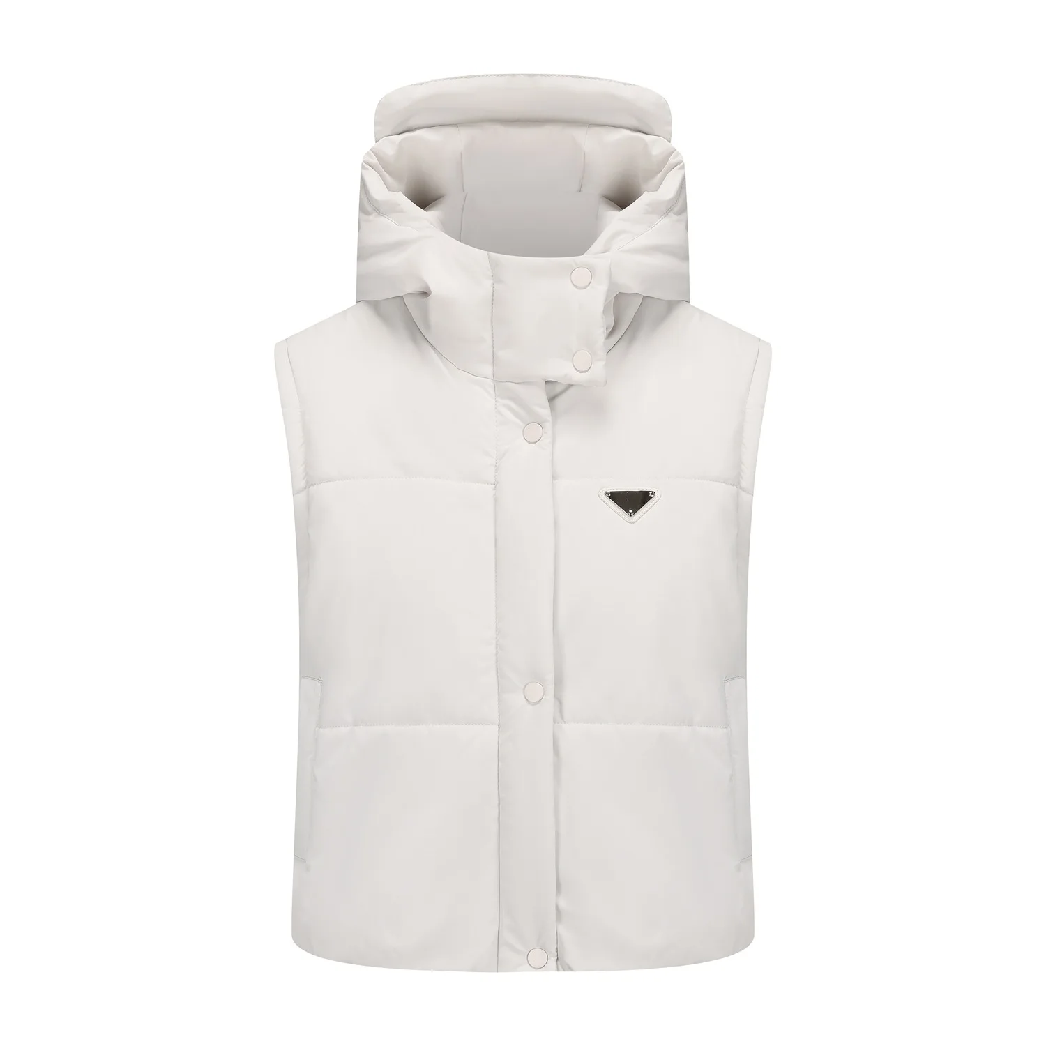 Nueva moda Otoño/Invierno Casual manga larga cuello alto cremallera Color sólido Slim Fit ropa acolchada de algodón con capucha, 3 colores