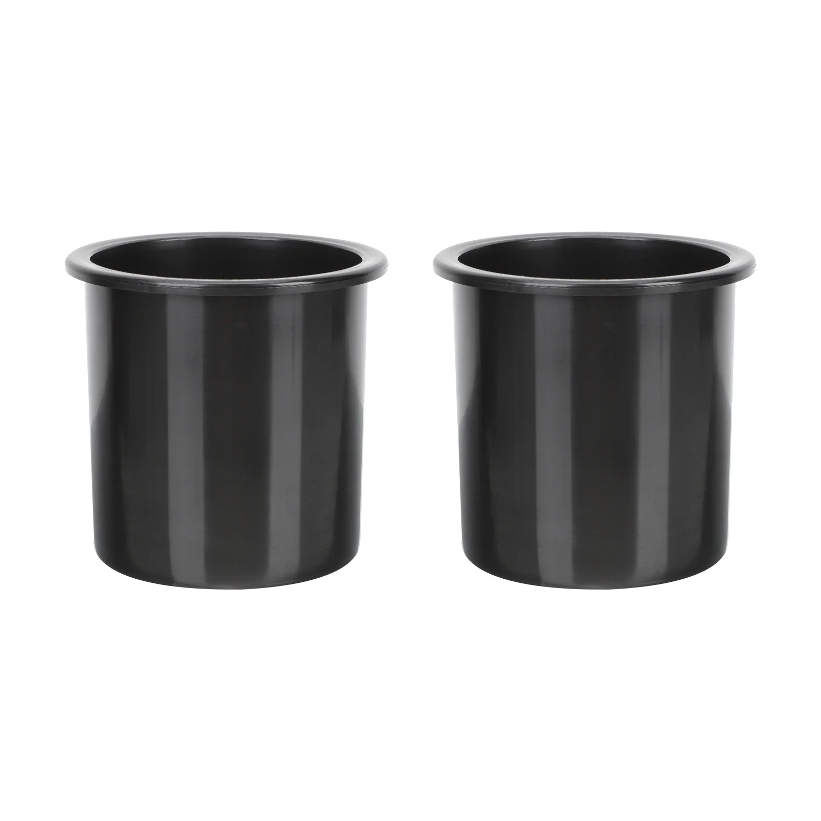 

2 Pcs Holder Stainless Steel Coaster Recessed Cup Drinks Can Ashtray Black Boat Storage Travel