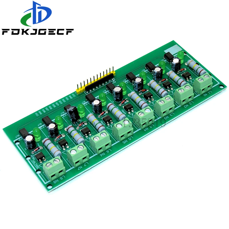 1 3 8 Bit AC 220V Optocoupler Isolation Module Voltage Detect Board Adaptive 3-5V For PLC Isolamento Fotoaccoppiatore Module