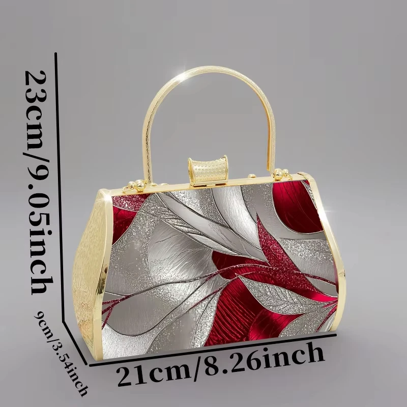 Luxury 3D Painting Clutch Purse for Women High-End Relief Design Diamond Evening Handbag Stylish Party Bag Fashion Accessory