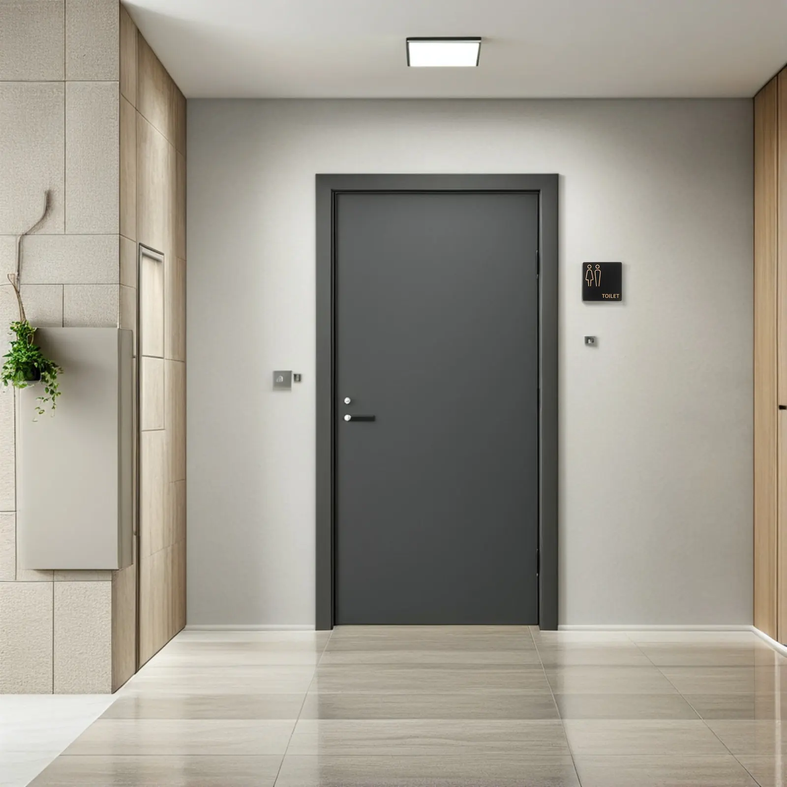 Restroom Sign Acrylic Black Men and Women Toilet Signs Modern Unisex Wc Marker Bathroom Door Sign for Home Business Restaurant