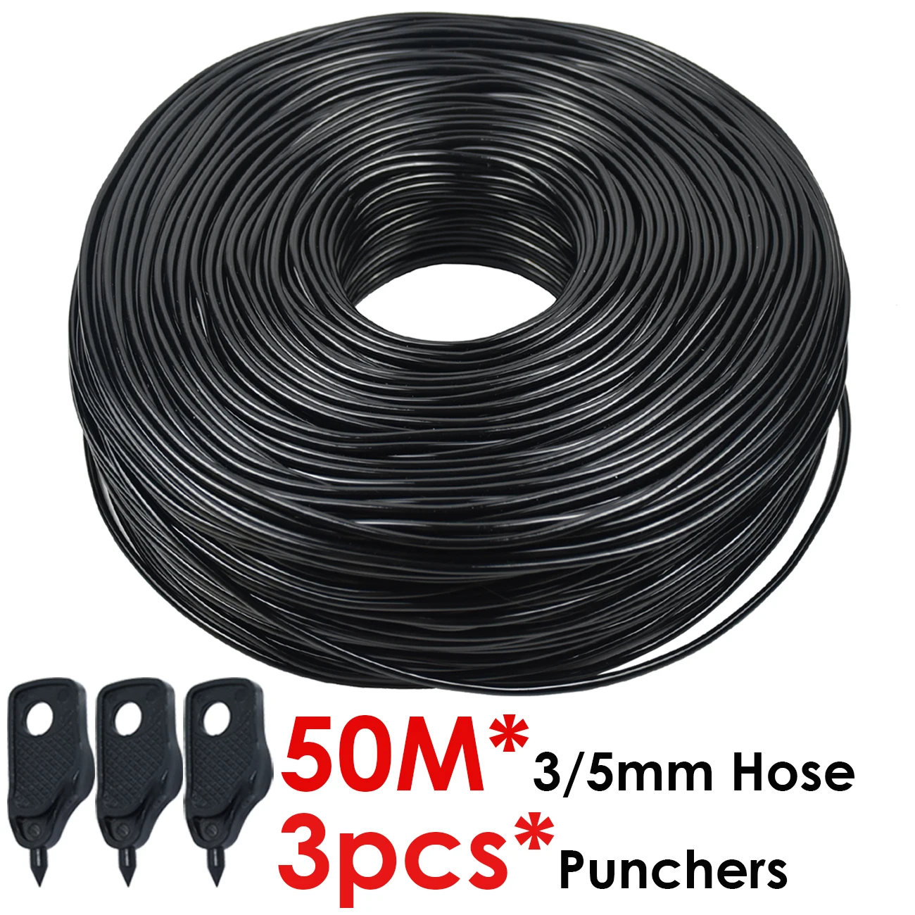 KESLA 5-100M Garten 3/5mm Bewässerungsschlauch 1/8'' PVC-Rohr Mikro-Tropfbewässerungsschlauch Sprinkler mit Lochstanzer für Balkon und Gewächshaus – Detail 6