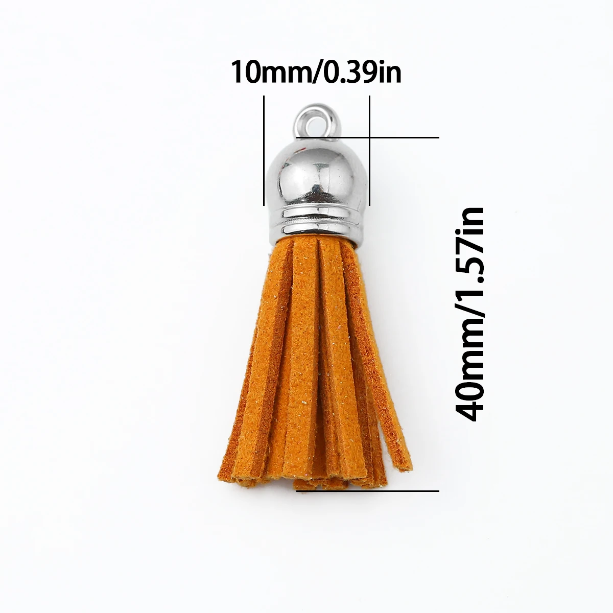 20/40Pcs 40mm Tassels Bulk Leather Tassels for Jewelry Making Colored Suede Tassel Pendant Keychain Accessory Craft Making