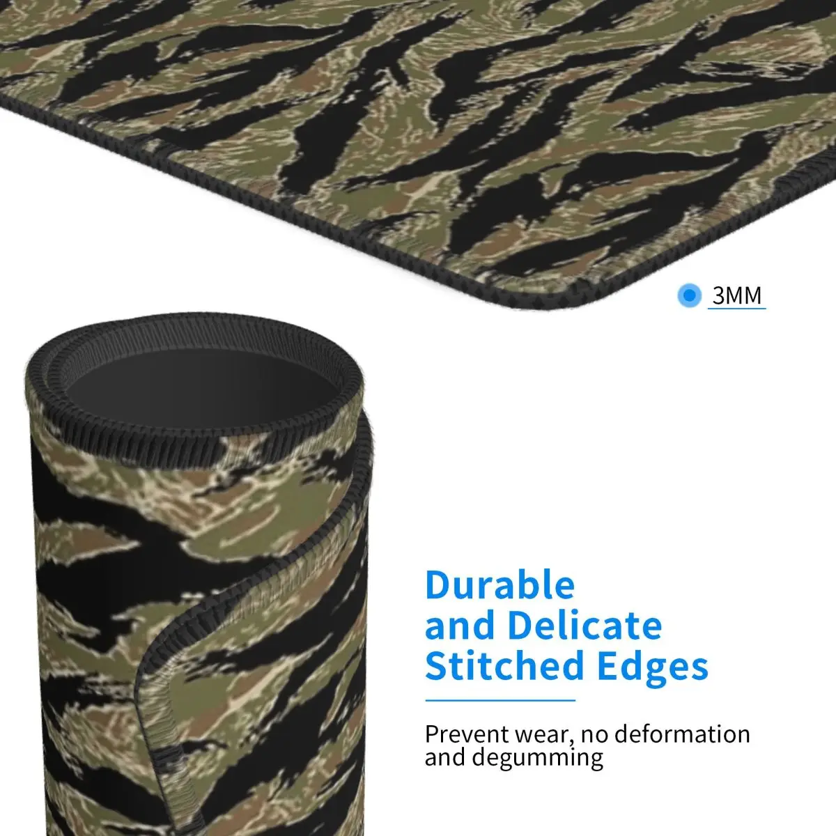 Alfombrilla de ratón de camuflaje militar a rayas de tigre, alfombrilla para teclado de ordenador, alfombrilla para ratón, alfombrilla para escritorio de PC, accesorios de oficina, alfombrillas para mesa