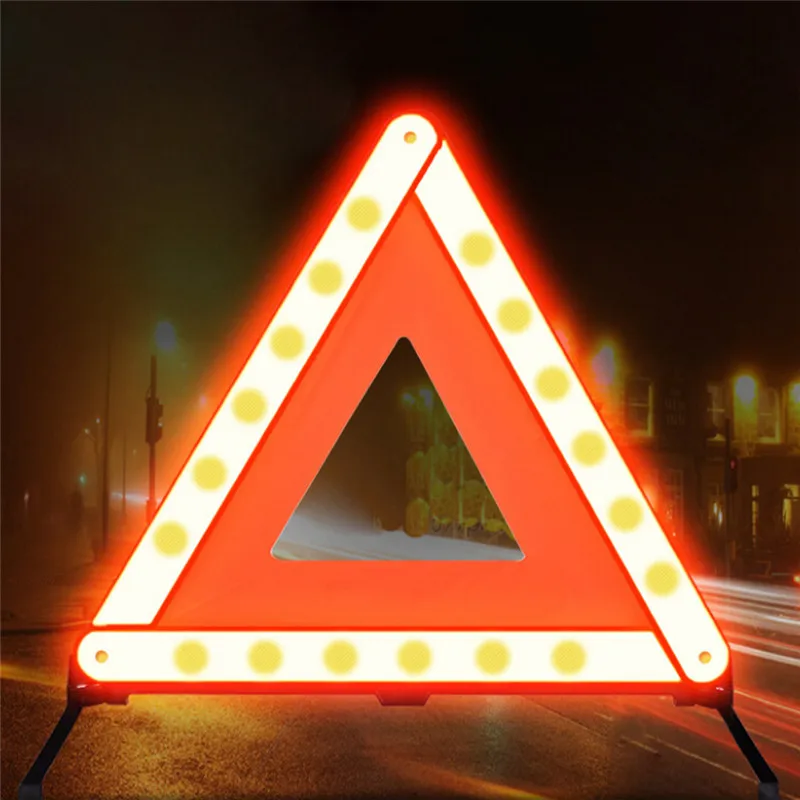 Large Warning Car Triangle Reflective Road Emergency Failure Triangle Safety Stop Sign Reflective Tripod