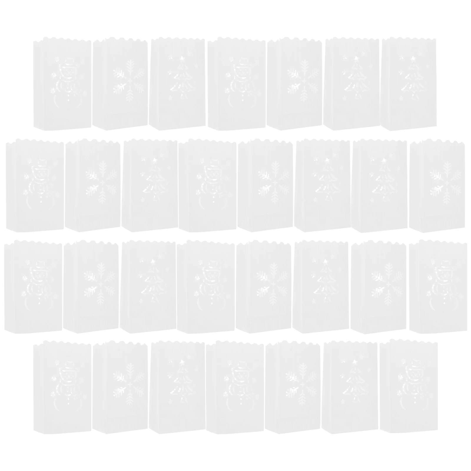 

30pcs Tree Bags Lantern Decoration Hollow Lantern Gifts Packaging Holiday Supplies
