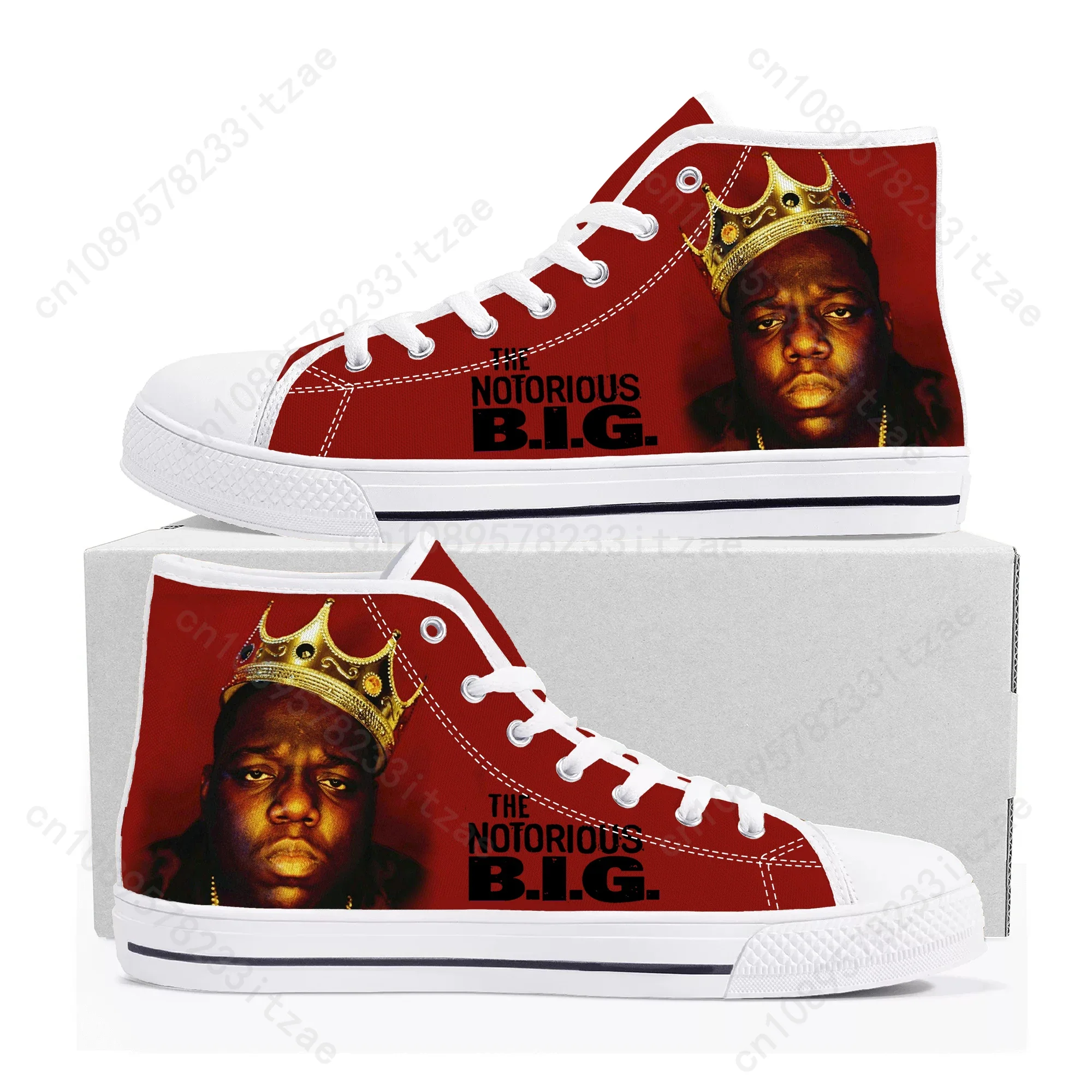 The Notorious Big High Top Sneakers Mens Womens Teenager High Quality Biggie Smalls Canvas Sneaker Casual Shoe Customize Shoes