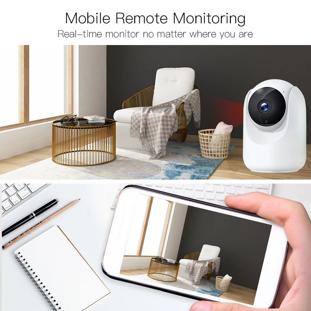 Smartrol IP Camera HD 2MP telecamera di sicurezza interna Ai Tracking Two Way Audio Motion Detection PTZ per Tuay App Smart Life WiFi Cam