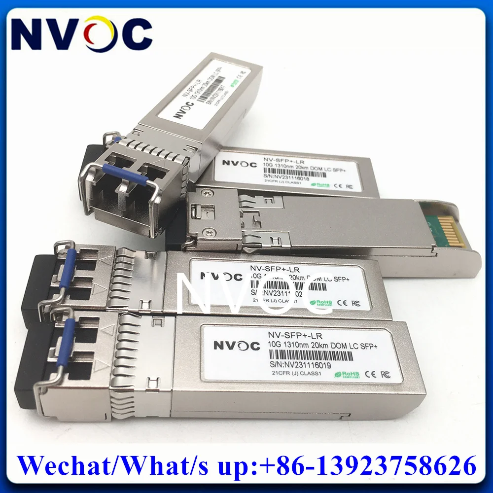 

20Pcs 10G 1310nm 10KM Duplex LC SFP+ 10GBASE-LR Dual Fiber SM Optical Transceiver Compatible with Nova Star Processor VX600