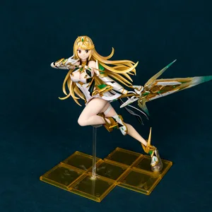 22 cm Xenoblade Chronicles 2 Pyra dan Mythra Permainan Gadis Sosok Model Patung Anak Laki-laki Koleksi Desktop Dekorasi Ornamen Mainan Hadiah 10 angka xenoblade penjualan terbaik - №