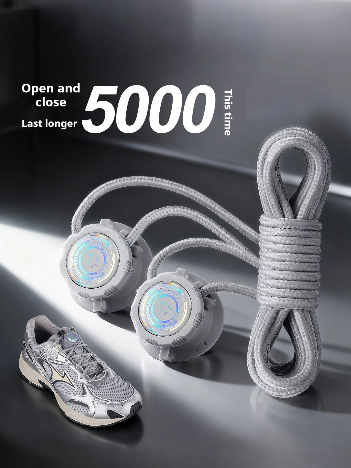 1 Pair Automatic Shoelaces for Tennis Sneakers No-Tie Thick Rope Easy Lacing with Simple Swivel Buckle Shoe Accessory