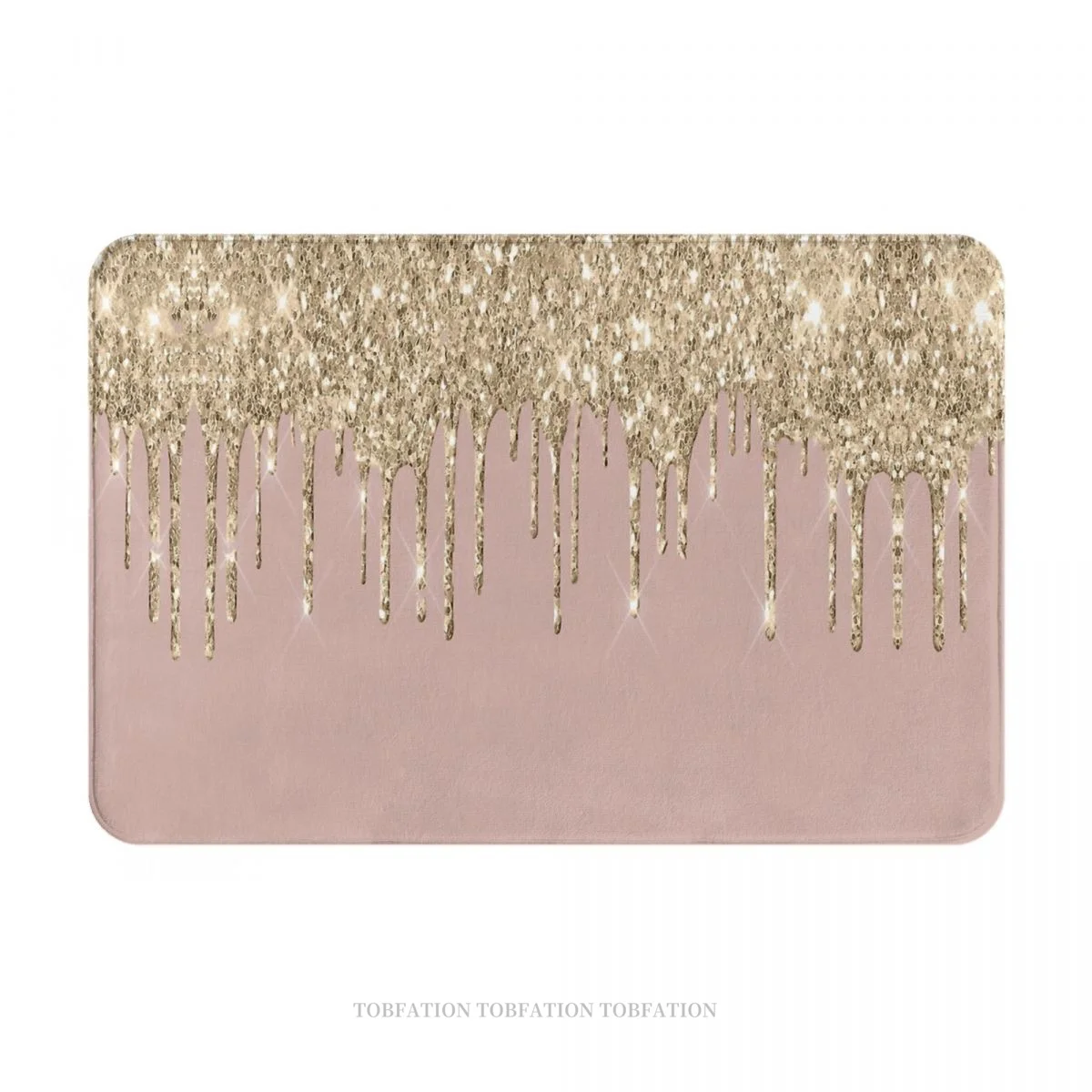 Dripping Glitter Bathroom Mat Rose Gold Glitter Doormat Kitchen Carpet Outdoor Rug Home Decoration