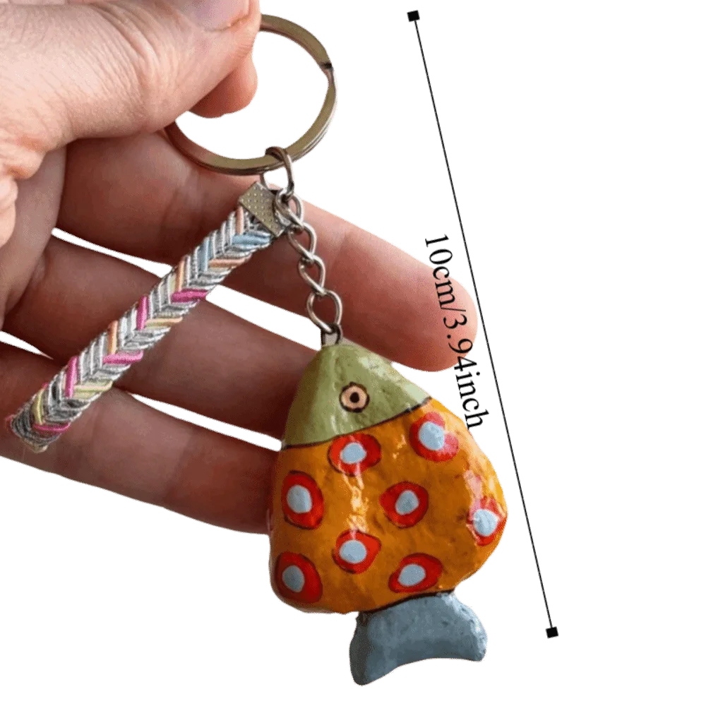 Модный многоцветный кулон в виде маленькой рыбки, брелок для ключей, ожерелье «сделай сам», подвеска для мобильного телефона, милый мультяшный автомобильный брелок для ключей для мужчин