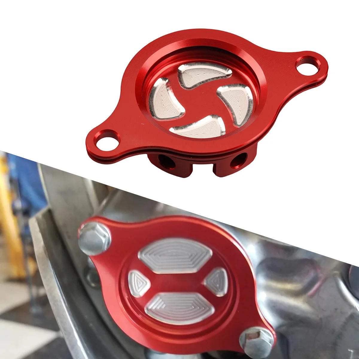 

CNC 6061-T6 Aluminum Oil Filter Cap Cover For Honda CRF250R CRF450R CRF250 CRF450 2009 2010 2011-2018 Motorcycle Accessories