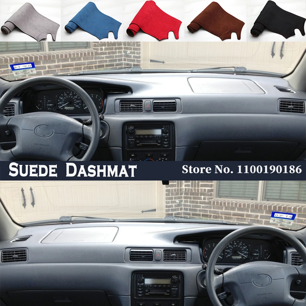 Car Styling Suede Dash Mat Covers Dashmat Dashboard Pad Protector Accessories for Toyota Camry XV20 20 1997 - 2001 2000 1999