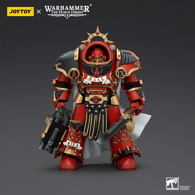 JOYTOY Warhammer Horus Heresy ตัวเลขการกระทํา 1/18 Scale Blood Angels Legion Praetor ทหารรุ่นของเล่นเด็กของขวัญเครื่องประดับ