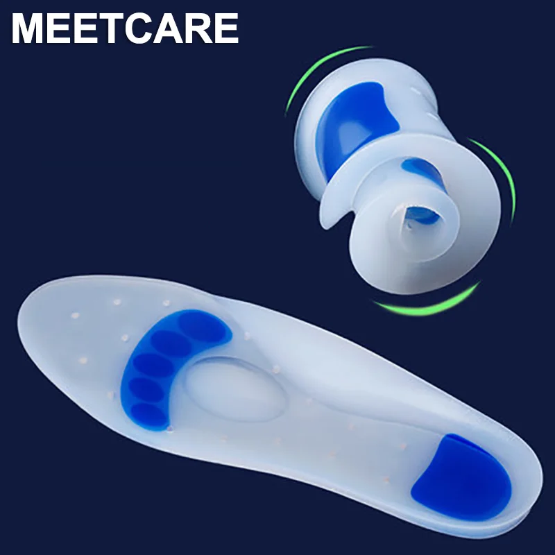 نعال سيليكون ناعمة للأحذية الرجال النساء قوس القدم المسطحة دعم العظام كعب مسطح وسادة الأحذية لتخفيف اللفافة الأخمصية