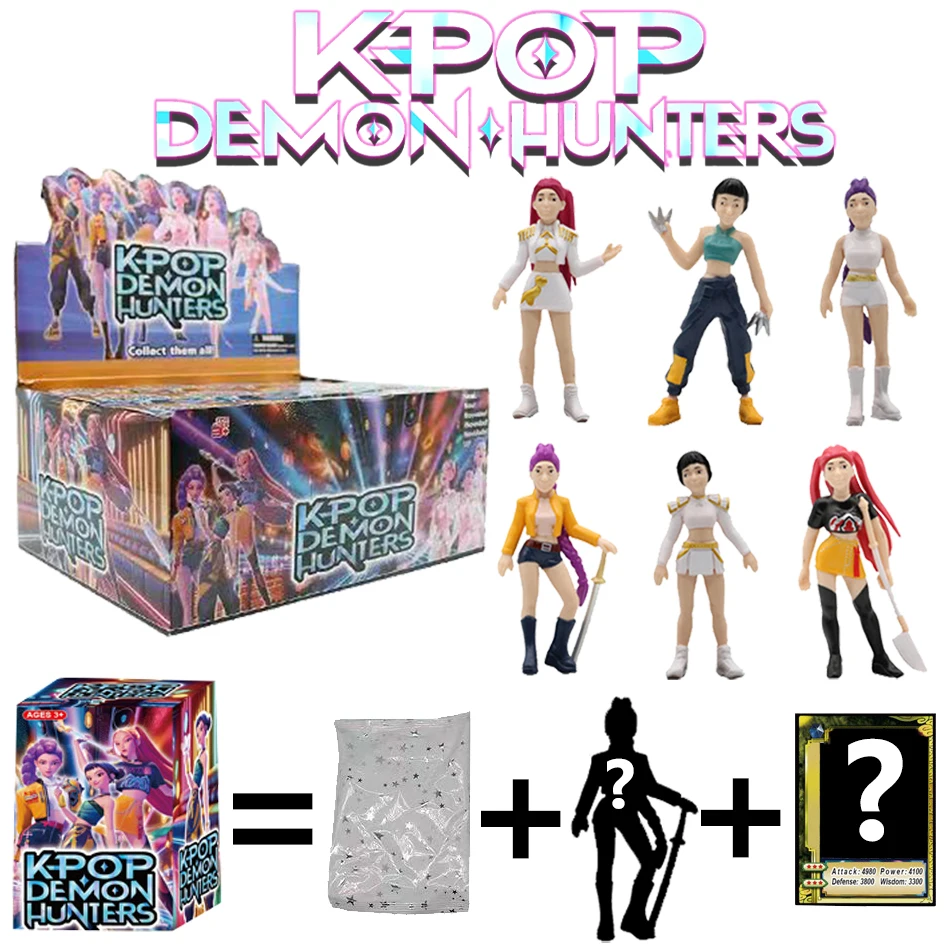 Anime Kpop chasseurs de démons série Figure boîte aveugle Derpys tigre Rumi Mira Zoey chatte Figurine poupée Mini décoration modèle jouet cadeaux