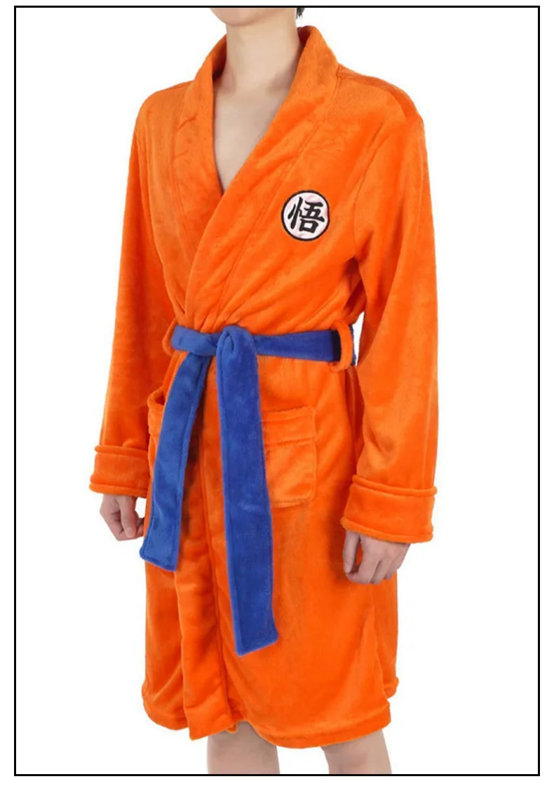 Adult kids Anime Bathrobe Cosplay Son Goku Costume Man Women Bath Robe Sleepwear Plush Robe Women Men Pajamas Cartoon