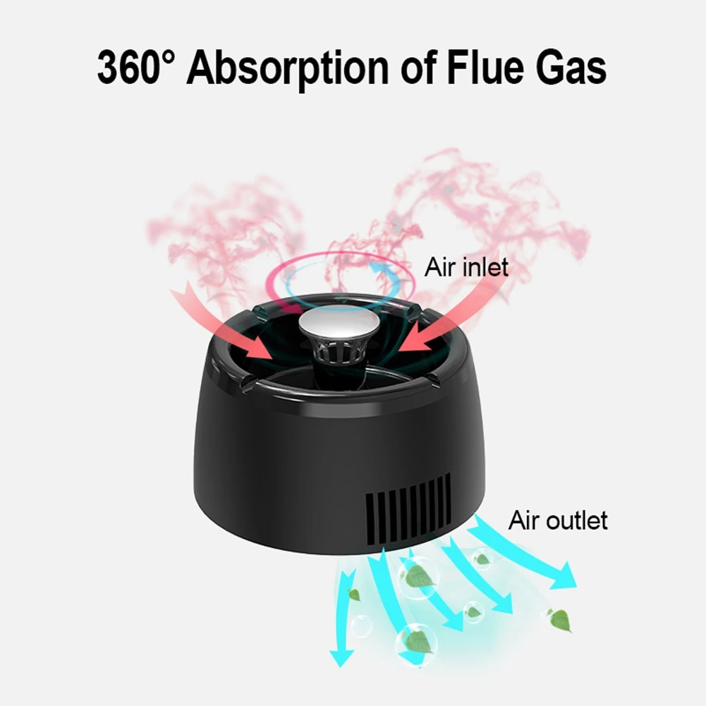 ABLN-1Set USB شحن 2000Mah المنزل الذكي إزالة الدخان منافض السجائر الدخان السلبي لتنقية فلتر الهواء B