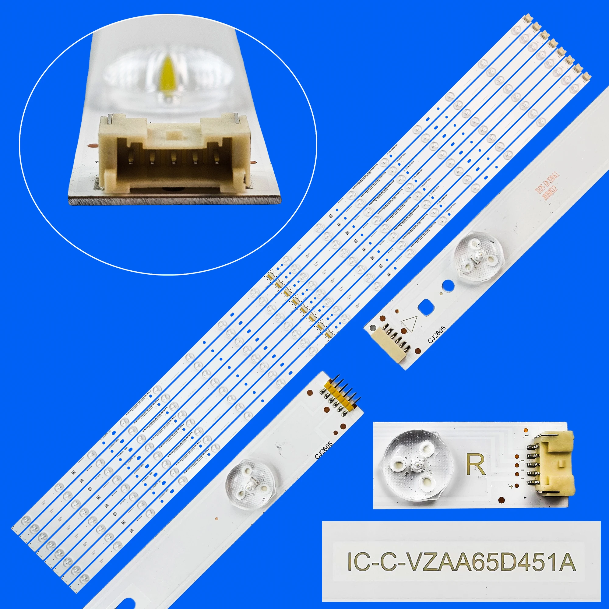 

LED Backlight Strip For DM65USR DM65UDR 65U J65Z UHD TV (B65UA) IC-C-VZAA65D451A IC-B-VZAA65D451B