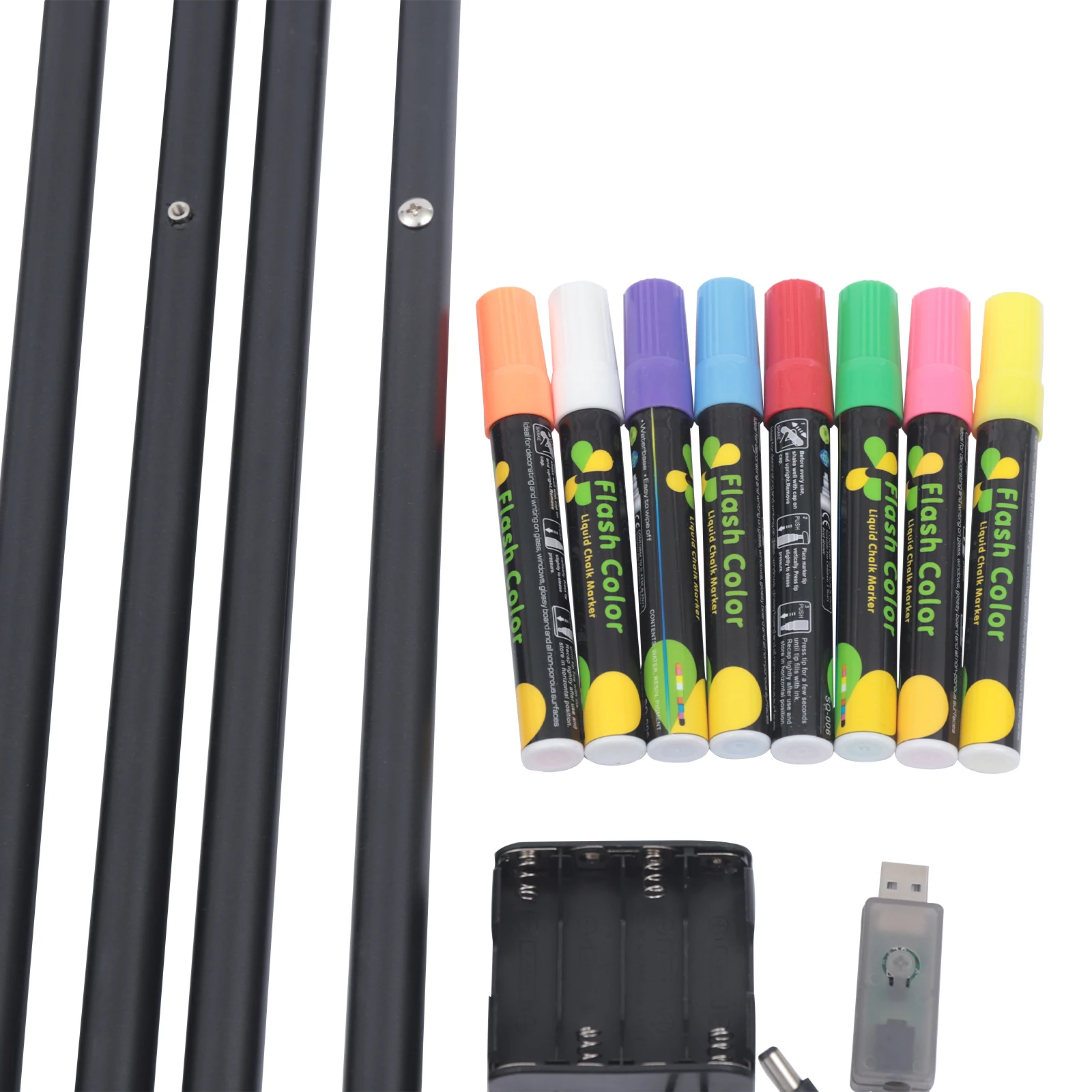 LED Message Board Self-Standing LED Signs, Menu Board with Adjustable Height, Aluminum Frame and High Brightness for Stores, Bar