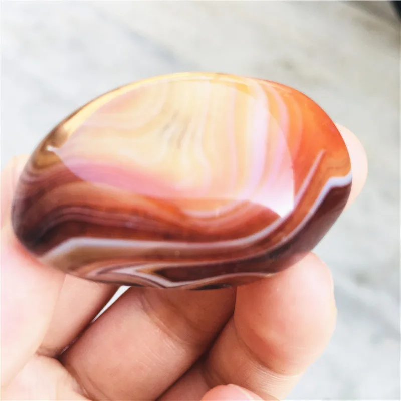 Natural Polished Banded Agate Crystal Madagascar Healing