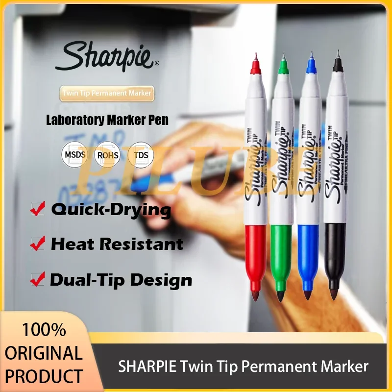 

Перманентный маркер SHARPIE с двумя наконечниками, лабораторный маркер для исследований, спиртостойкий, морозостойкий и точный оригинальный продукт