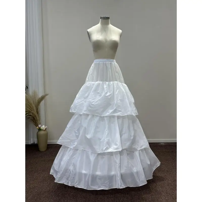 

3-Layer Ruffled Petticoat Adult White Crinoline Underskirt for Wedding Party Gown Fluffy Voluminous Lolita Style CPA1201 2026