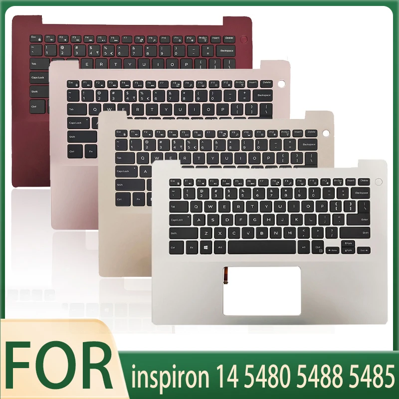 

Новый оригинальный чехол для ноутбука Inspiron 14 5480 5485 5488, упор для рук, клавиатура, американская английская версия, верхняя крышка