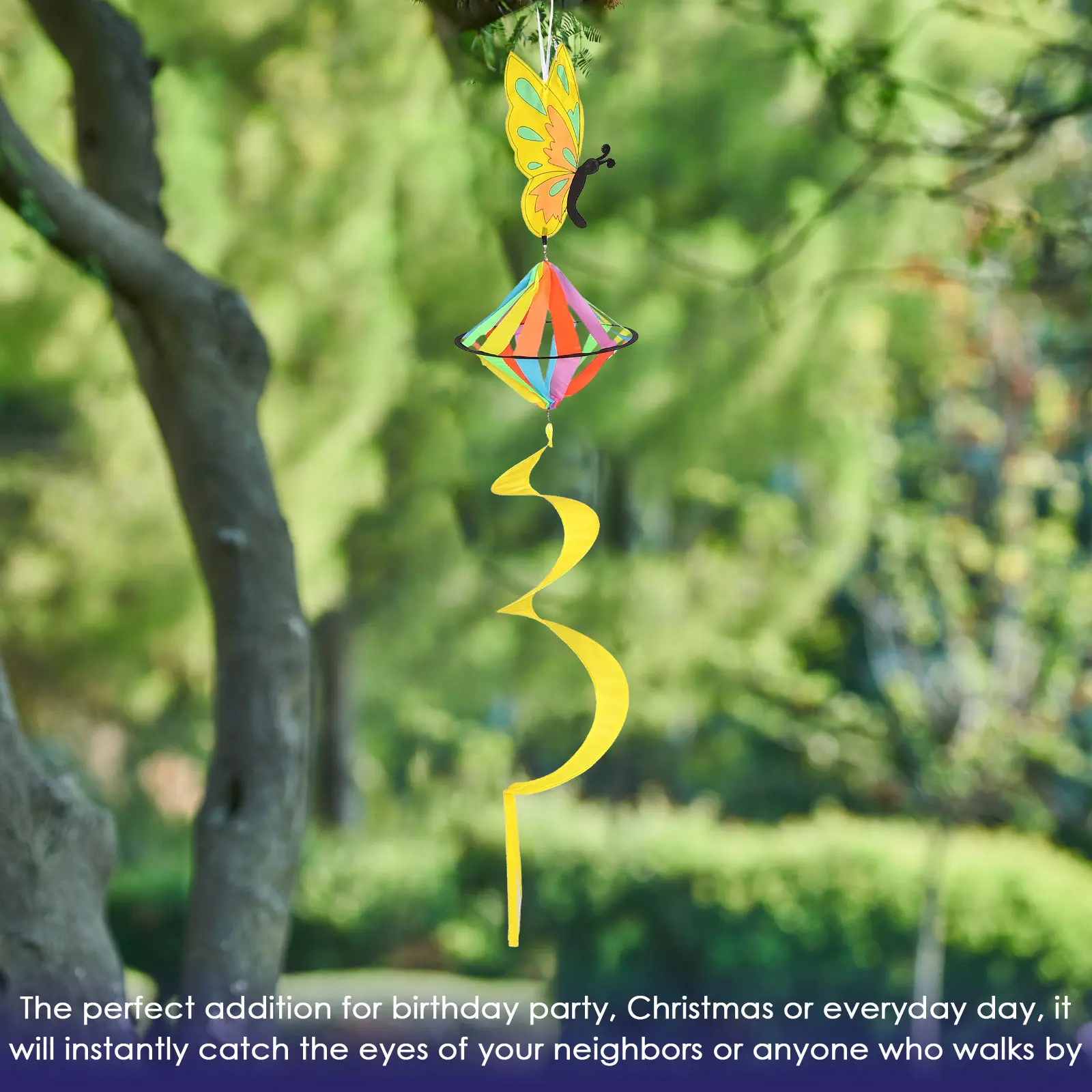 

Colorful Animal Wind Spinner Cloth Hanging Outdoor Garden Decoration Yard Curler for Party Porch Birthday Christmas Outdoor
