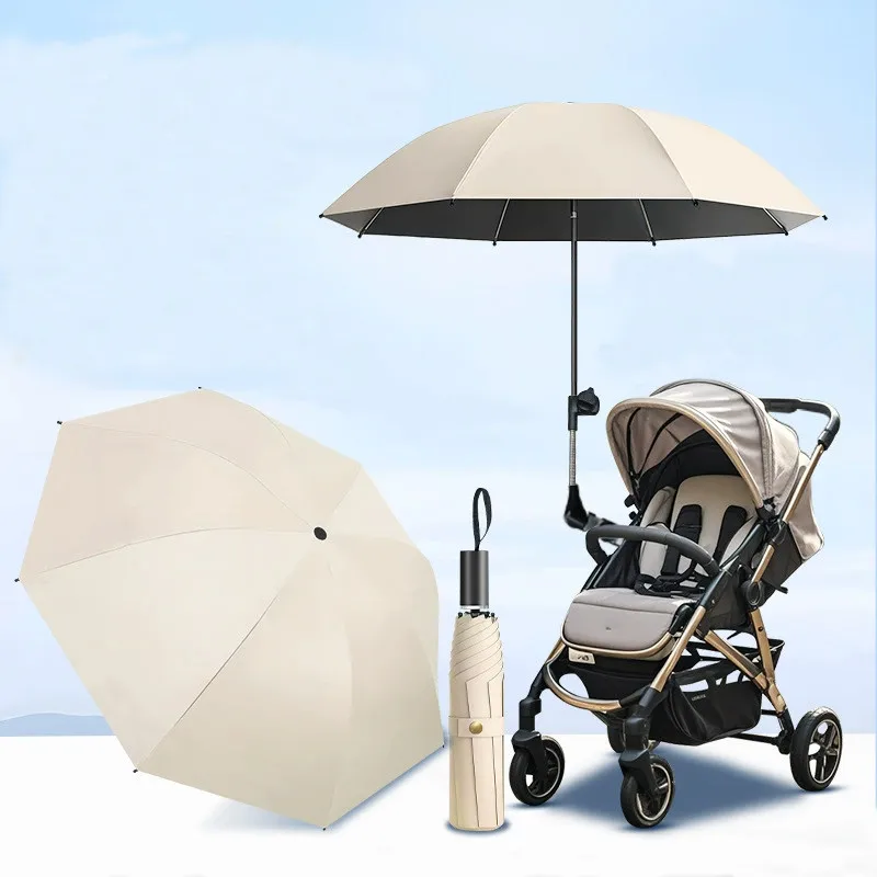 

Зонт для коляски, складная тележка, затеняющий зонт с зажимом, портативные дорожные принадлежности, крепление для коляски на открытом воздухе