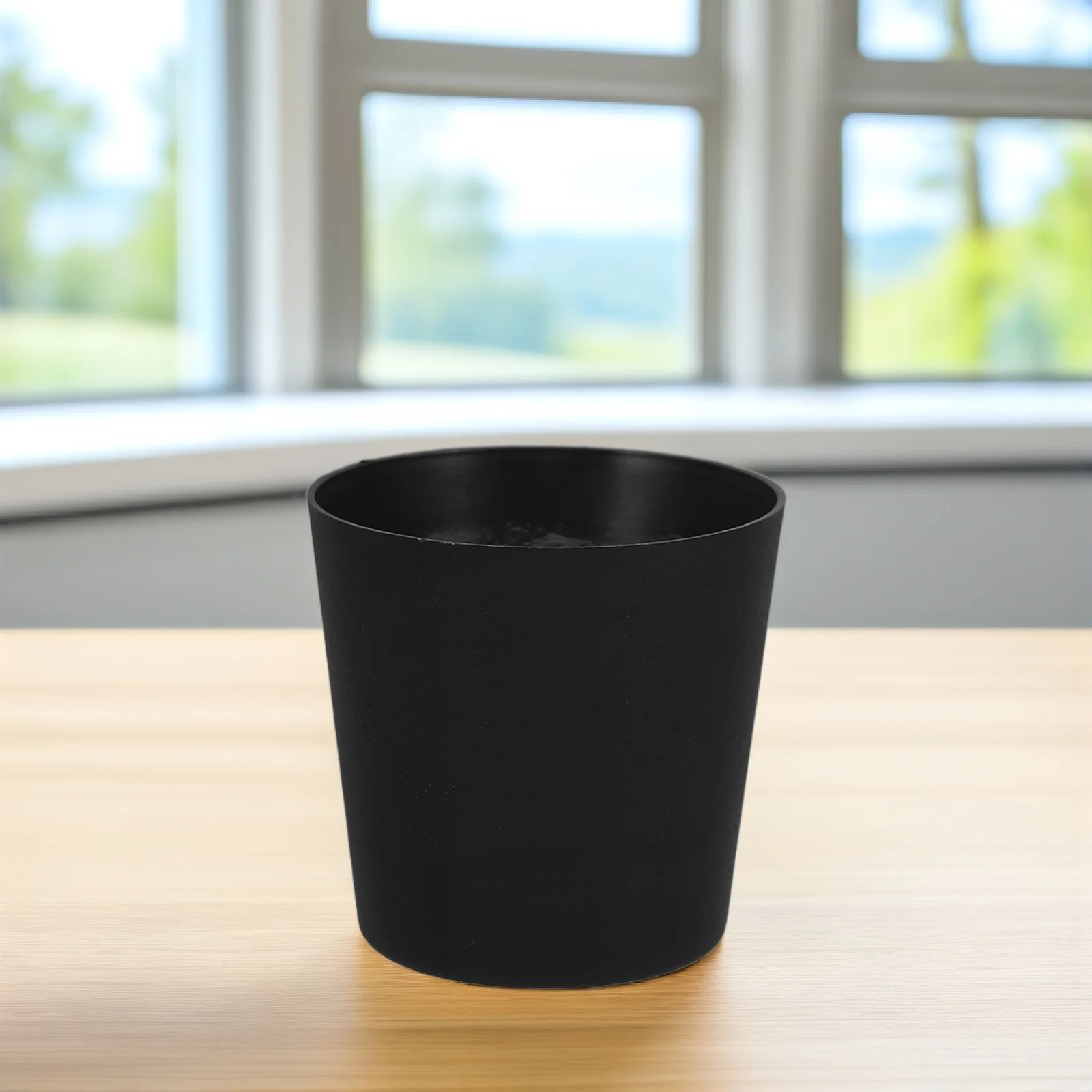 

10Pcs Flower Pots Black Floor Standing Planters Modern Large Decorative Indoor Outdoor Garden Bonsai Tree