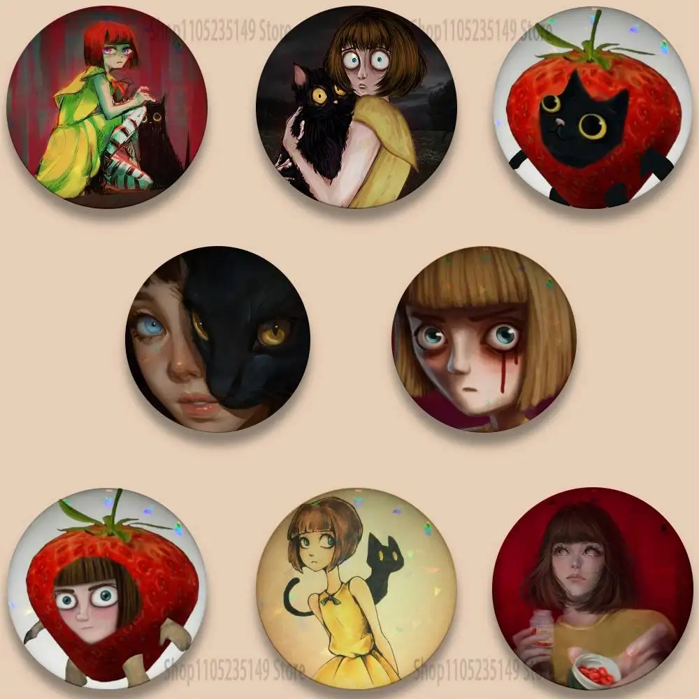 

Game F-Fran Bow 2 32 58mm Anime Handmade Round Brooch Exquisit Enamel Lapel Pins for Gift Clothes Hat Backpack Accessorie
