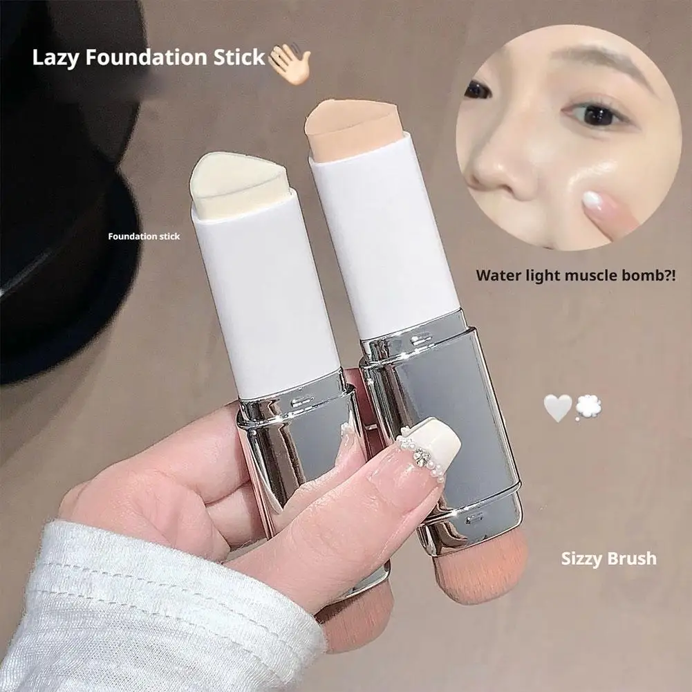 Double-Ended Matte Concealer Stick Moisturizing Foundation Cover Acne Eye Dark Circle Modify Skin Tone Face Primer Base Makeup