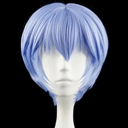 Ayanami Rei Cosplay Wig with Hair Eva Costume Wig Short Blue Anime Wig Ruri Asuka Ayanami Rei Wig Genesis Cosplay