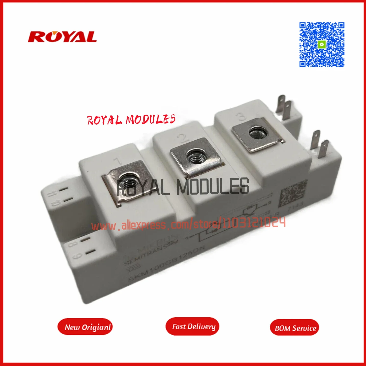 SKM100GB125DN   New IGBT MODULE