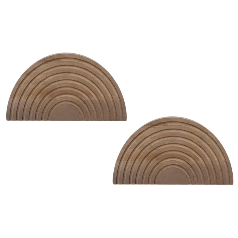 Wooden Wall Planter Vases Hanging Planter For Indoor Plant Flower Wall Flower Display Shelf Set of 2, Arched JOMD