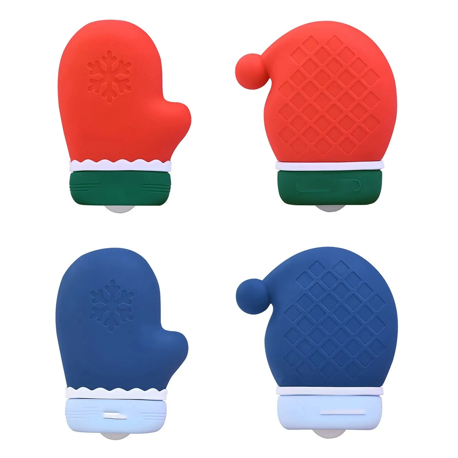 

2 PCS Christmas Hat Rubber Hot Water Bottle Durable Hot Water Bag Warmer Christmas Gloves Heat Up and Refreezable Hot Water Bed