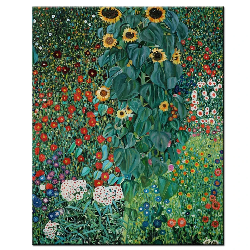 Gustav Klimt Flower Garden Diamond Painting 2022 New Collection Courtyard Landscape Diamond Embroidery Full Cross Stitch Q368
