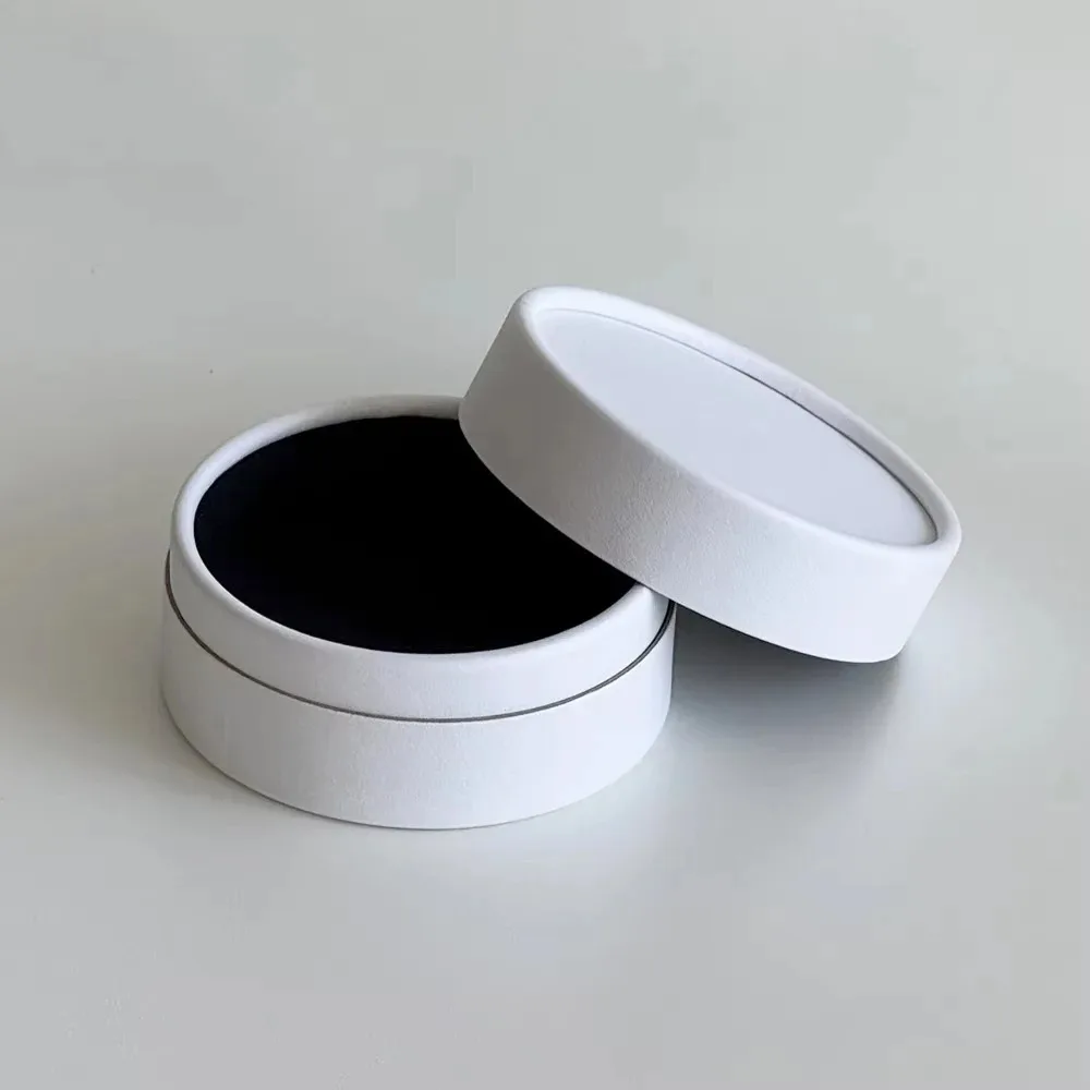 Portable Paper Round Jewelry Box Multi Color 10x5cm Ring Gift Container Round Earring Storage Case Gift Packaging
