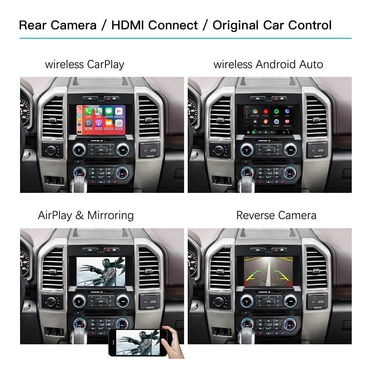 Picture 6: CARABC Wireless Carplay Android Auto for Ford Sync2 System 2011-2016 Explorer Focus Fiesta C-max Edge F150 Fusion Taurus BOX