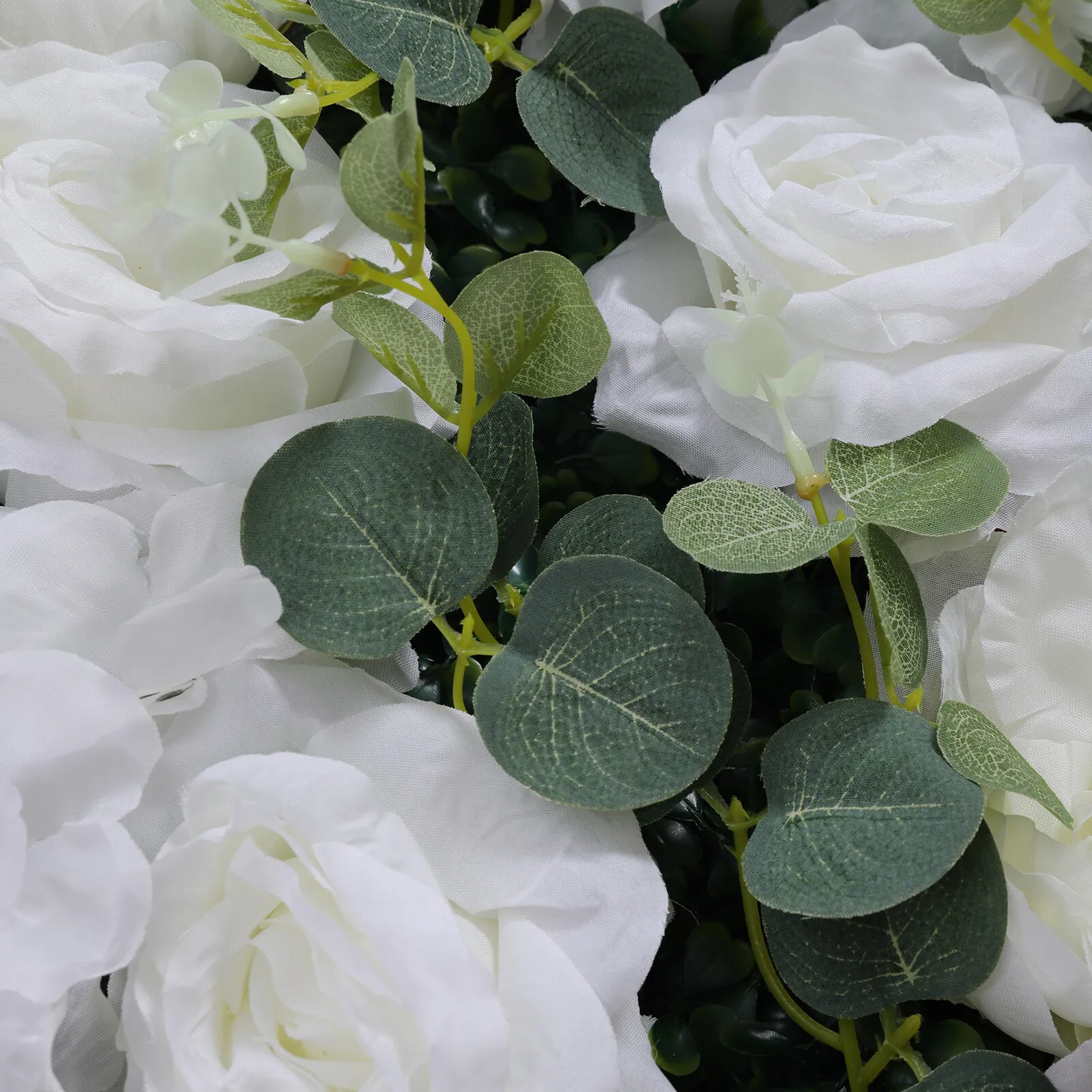 24×16インチ ウェディング用造花パネル 花柄背景 シルクローズウォール ホームパーティーデコレーション