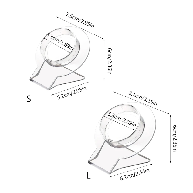 سوار شفاف تخزين الرف حامل الإسورة ساعة أكريليك عرض موقف مجوهرات المنظم بسيط دائري مستقر E0BE