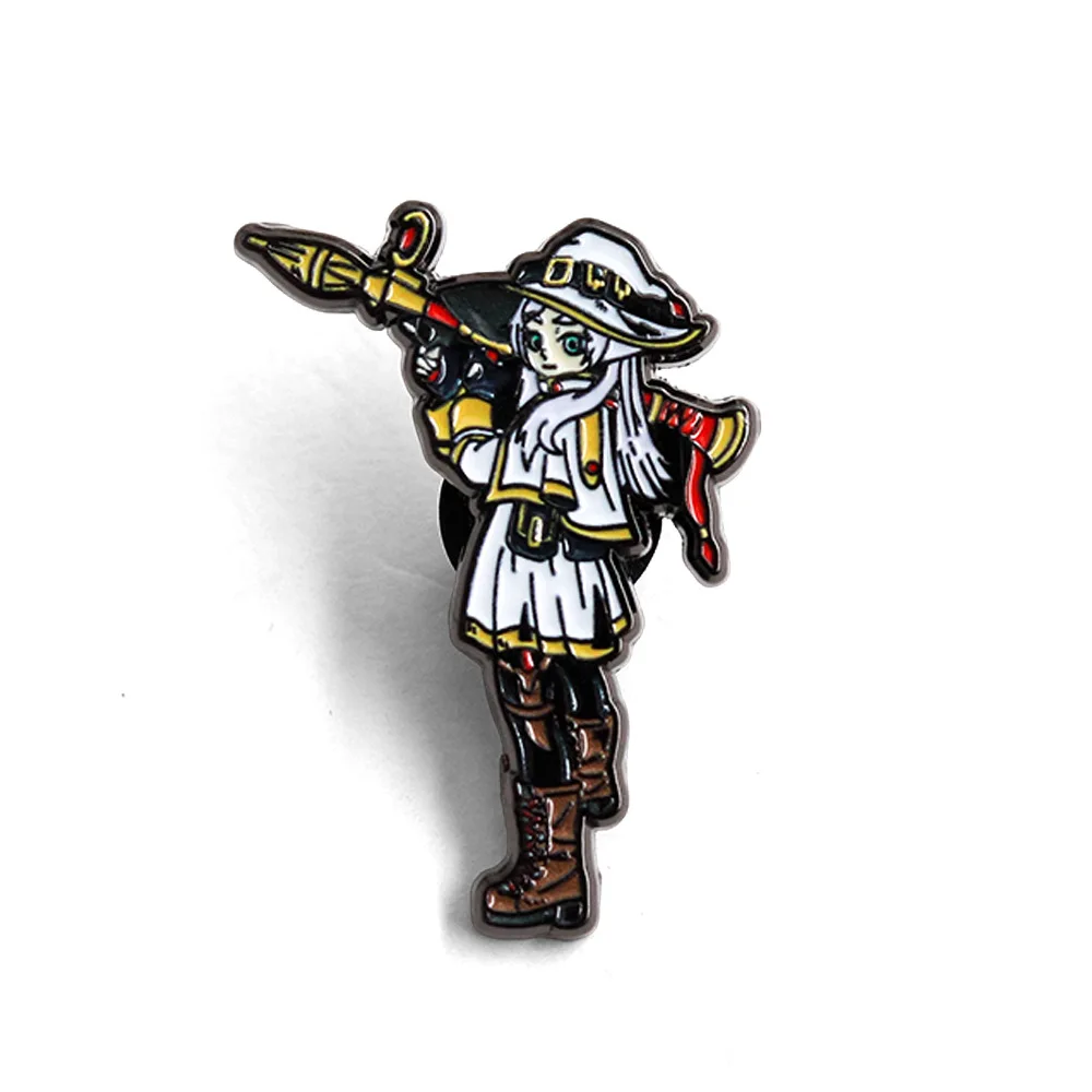 صاروخ قنبلة يدوية الساحر المينا دبابيس فريرين: ما وراء نهاية الرحلة شارة التلبيب حقيبة الملابس بروش مجوهرات الديكور #1