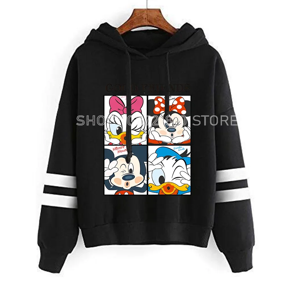 Mickey Minnie Mouse Autumn Winter New Hooded Loose Long Sleeve Cartoon Cute Men Women Versatile Couple Sweatshirt Birthday Gift