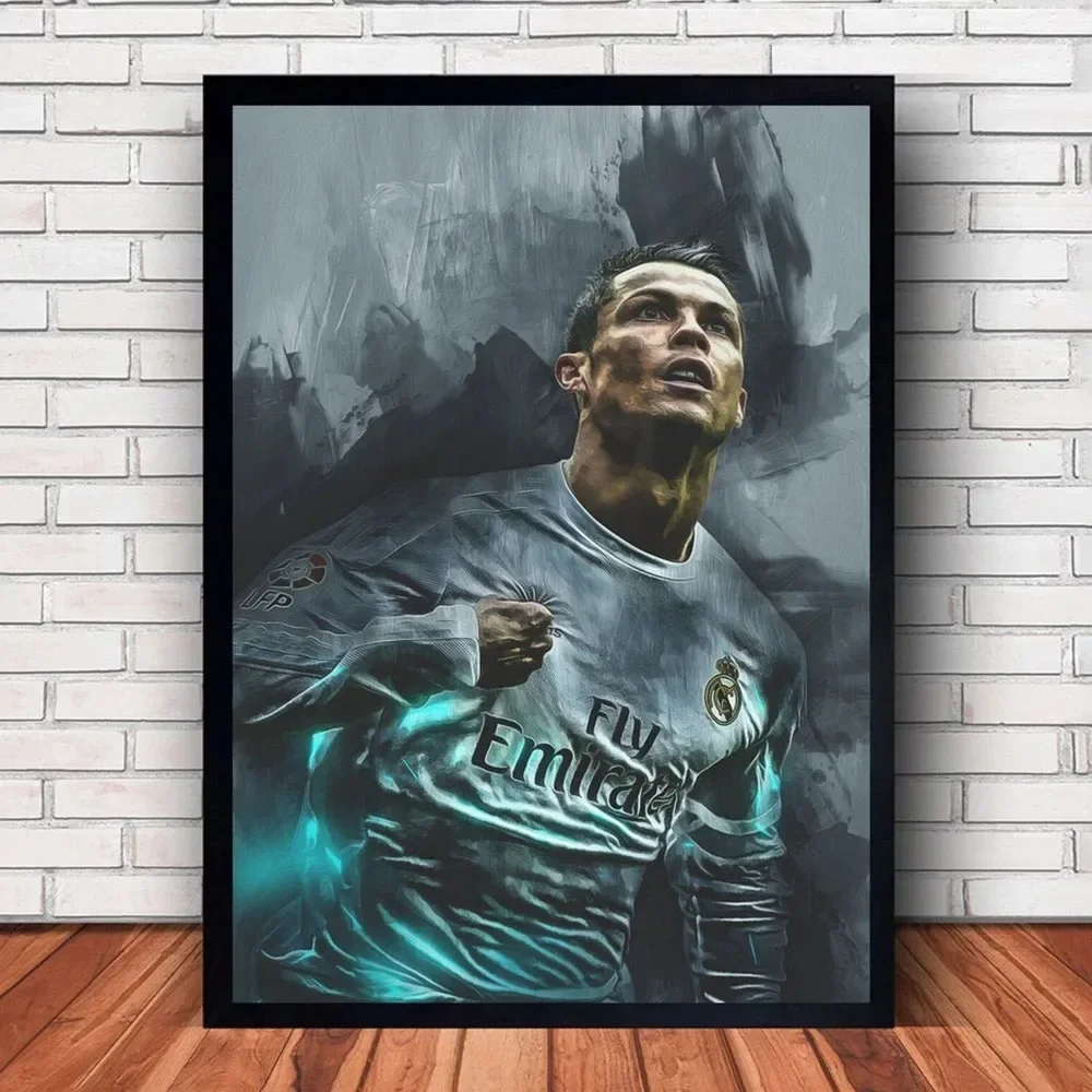 Modern Decoration Portuguese Super Football Star CR7 Cristiano Ronaldo Canvas Print Football Room Decoration